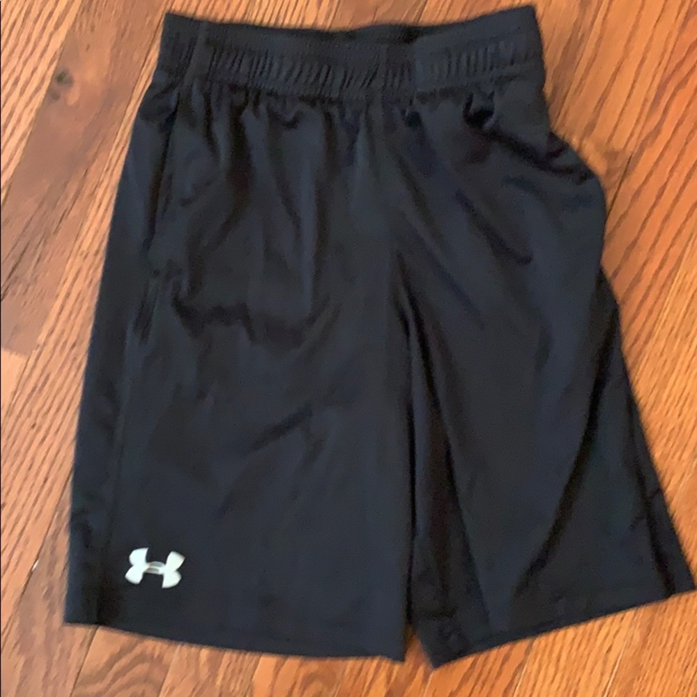 Boys black MD short Under Armour
